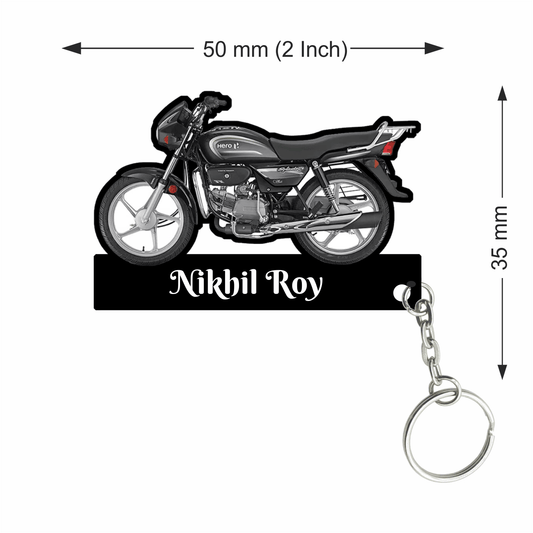 Customized Hero splendor plus Bike Shape Wooden Keychain